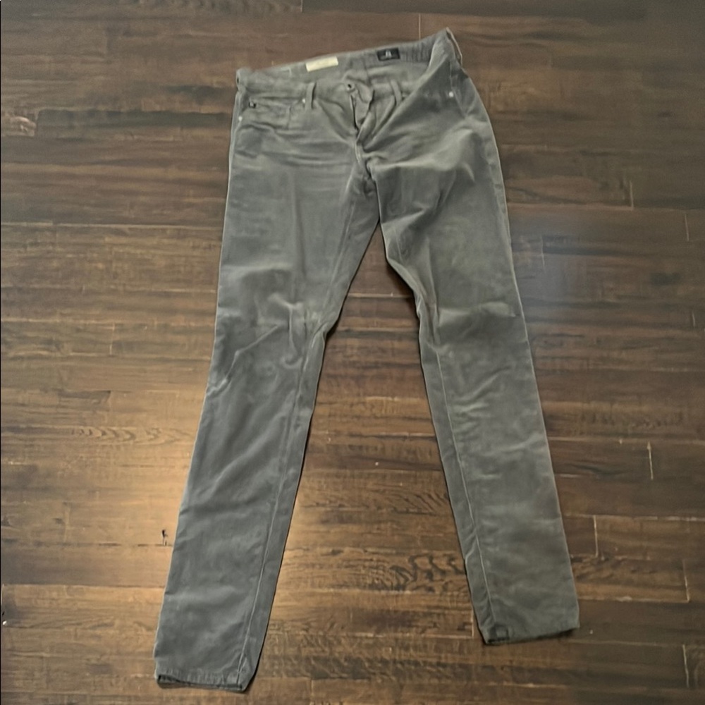 AG Adriano Goldschmied Gray corduroy Skinny Jeans